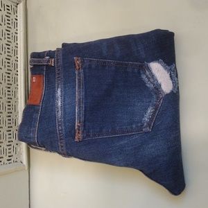 Women's Zara Premium Denimwear Collection distressed relaxed fit skinny size 2